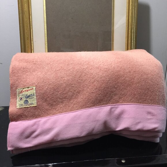 VINTAGE AYERSPUN by AYERS WOOL DOUBLE SIZE BLANKETS - Picture 1 of 7